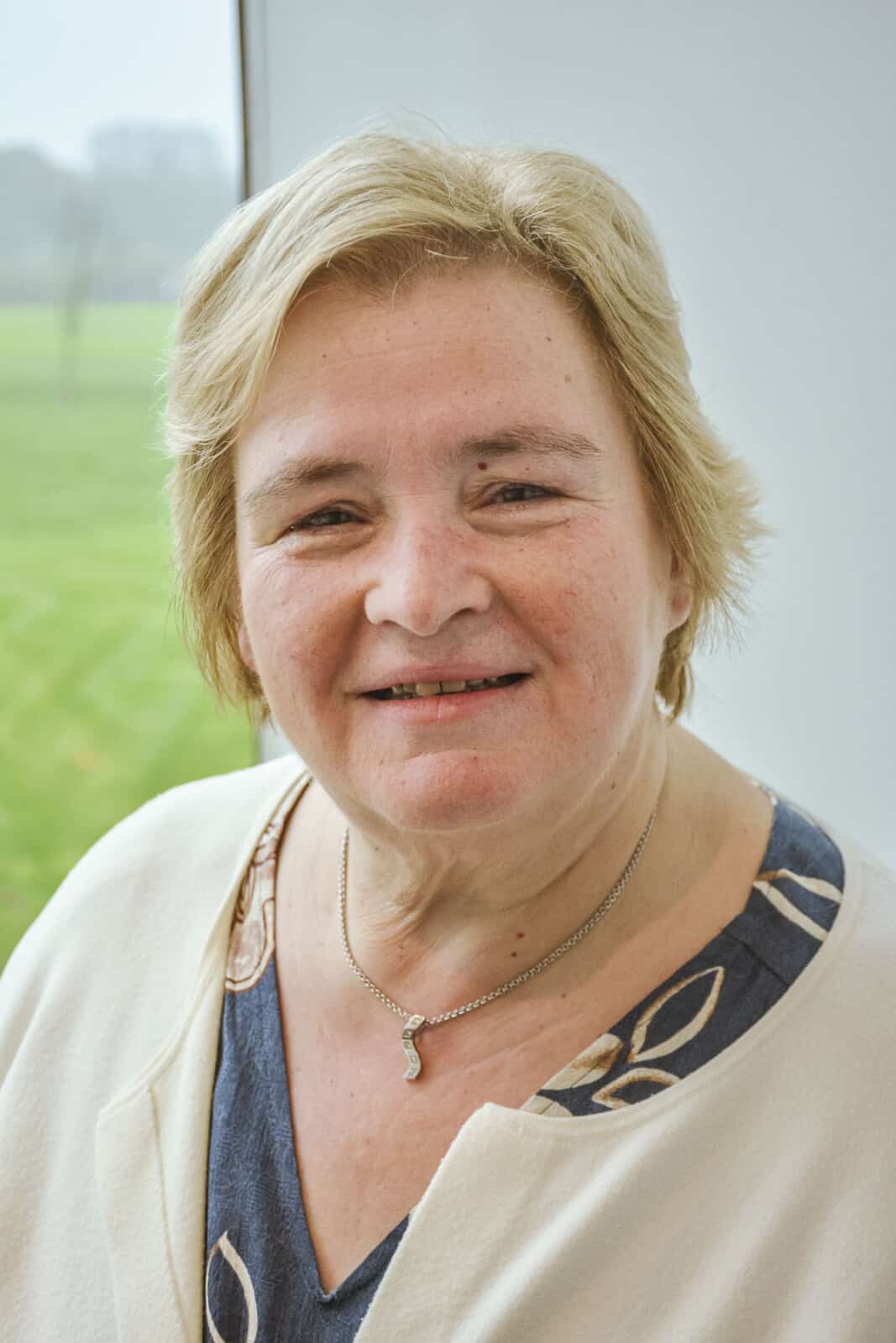 Portretfoto van Brigitte Vermeersch, notaris en bemiddelaar bij Notariaat Horebeke
